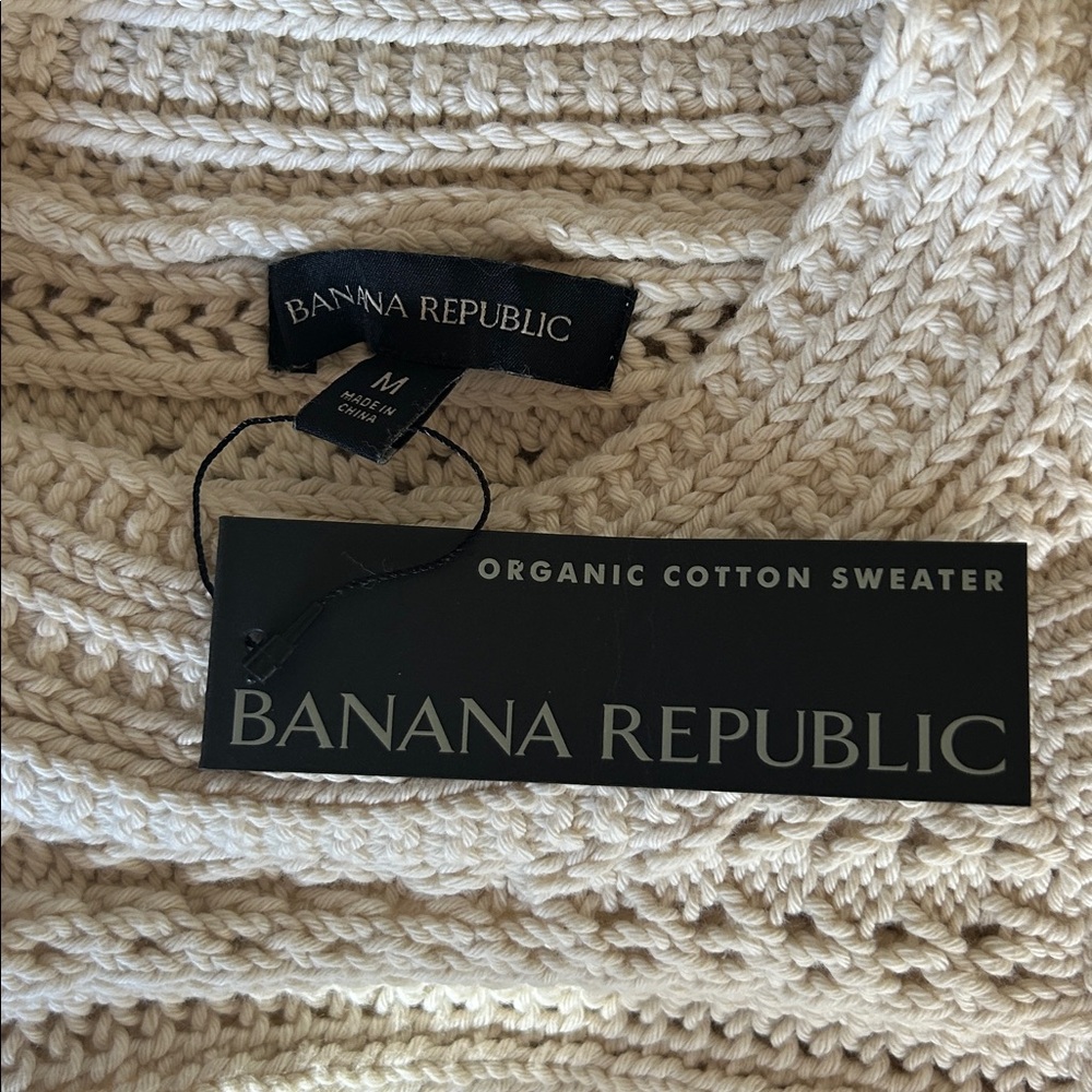 New with tags Banana Republic Organic Cotton Sweater in Cream - Picture 13 of 16